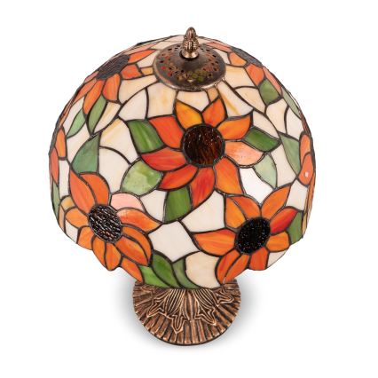 Brilagi - Tiffany vitražna stona lampa SUNFLOWER 1xE27/60W/230V