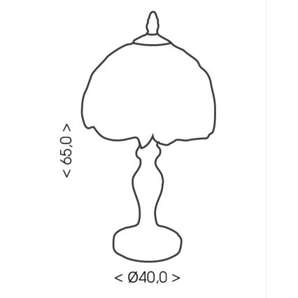 Brilagi - Tiffany vitražna stona lampa SUNFLOWER 1xE27/60W/230V