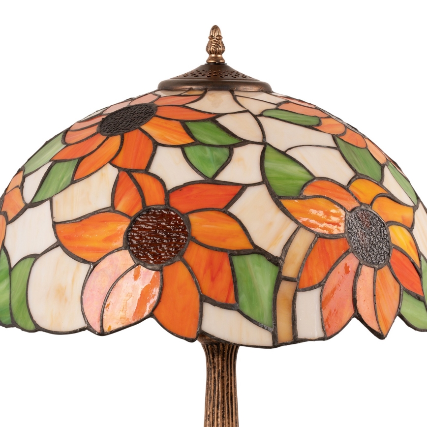 Brilagi - Tiffany vitražna stona lampa SUNFLOWER 2xE27/60W/230V