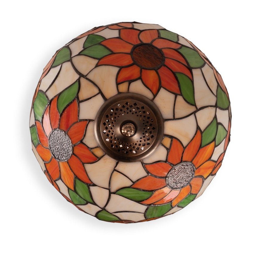 Brilagi - Tiffany vitražna stona lampa SUNFLOWER 2xE27/60W/230V