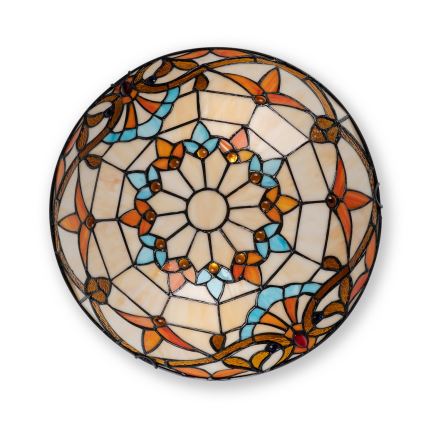 Brilagi - Tiffany vitražna stropna lampa MIRABELLA 2xE27/60W/230V prečnik 40 cm
