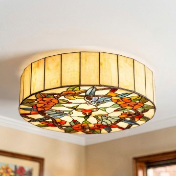 BRILAGI - Tiffany vitražna stropna svetiljka JUNGLE 2xE27/60W/230V prečnik 40 cm