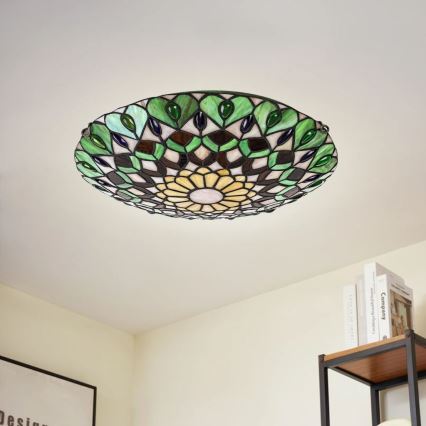 Brilagi - Tiffany vitražna stropna svetiljka MARGARET 2xE27/60W/230V prečnik 40 cm