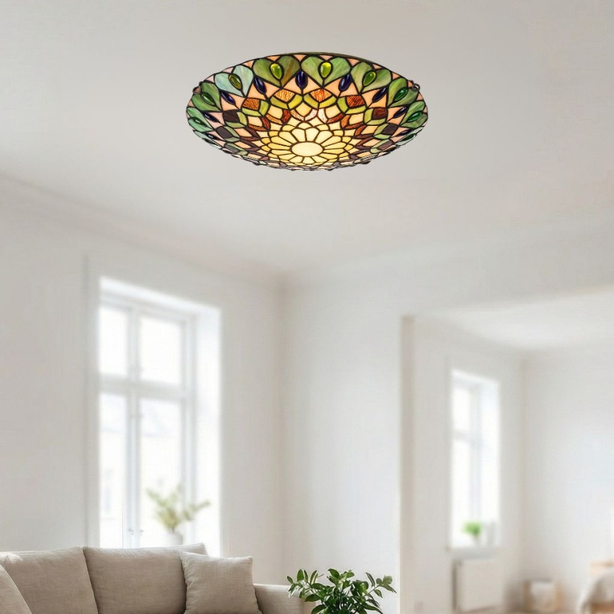 Brilagi - Tiffany vitražna stropna svetiljka MARGARET 2xE27/60W/230V prečnik 40 cm