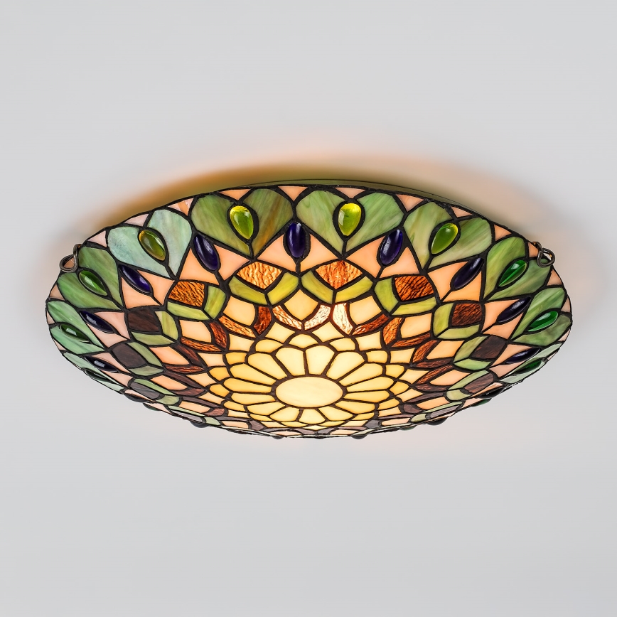 Brilagi - Tiffany vitražna stropna svetiljka MARGARET 2xE27/60W/230V prečnik 40 cm