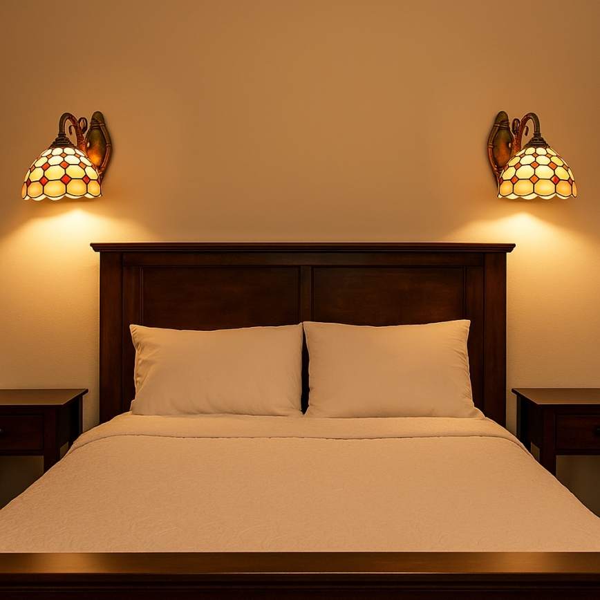 Brilagi - Tiffany vitražna zidna lampa DORAN 1xE27/40W/230V