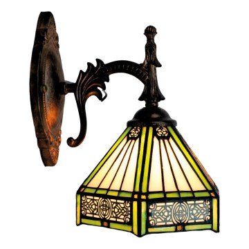 BRILAGI - Tiffany vitražna zidna lampa EMERALD 1xE14/40W/230V