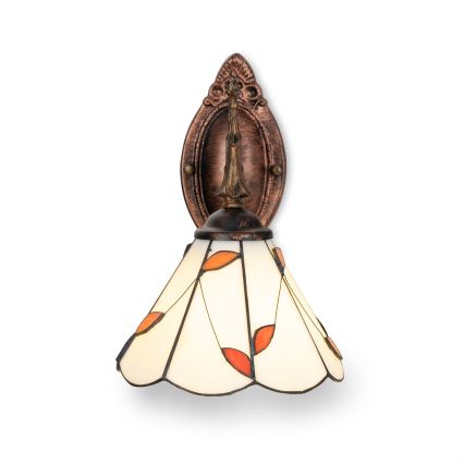 Brilagi - Tiffany vitražna zidna lampa FOLIA 1xE14/40W/230V