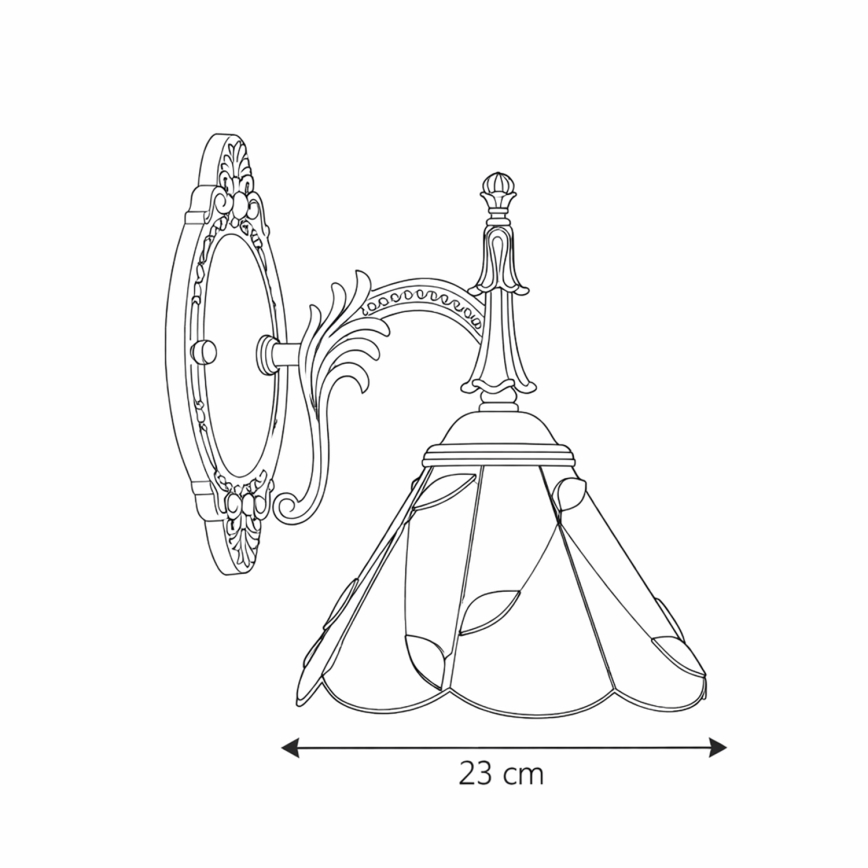 Brilagi - Tiffany vitražna zidna lampa FOLIA 1xE14/40W/230V