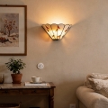 Brilagi - Tiffany vitražna zidna lampa FOLIA 1xE14/40W/230V