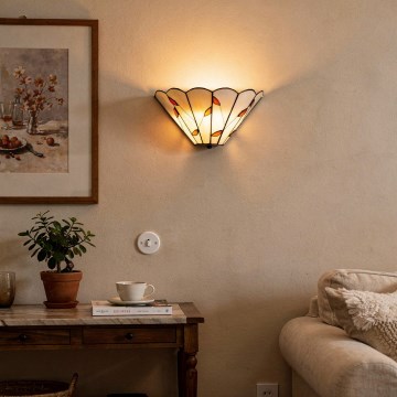 Brilagi - Tiffany vitražna zidna lampa FOLIA 1xE14/40W/230V