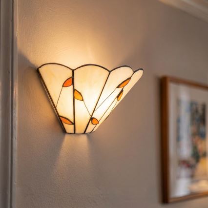 Brilagi - Tiffany vitražna zidna lampa FOLIA 1xE14/40W/230V