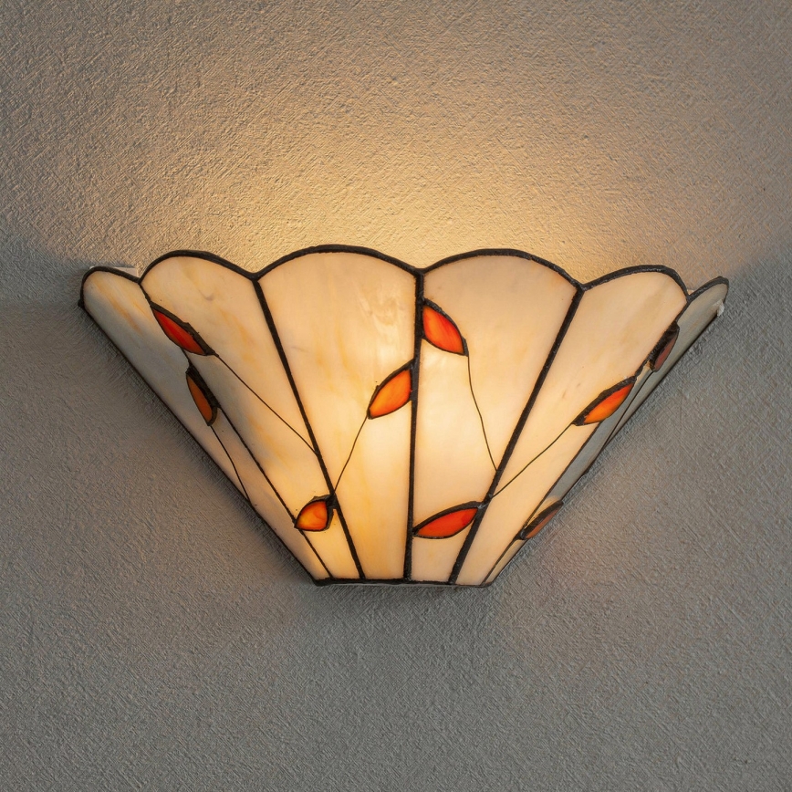 Brilagi - Tiffany vitražna zidna lampa FOLIA 1xE14/40W/230V