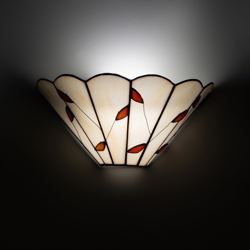 Brilagi - Tiffany vitražna zidna lampa FOLIA 1xE14/40W/230V