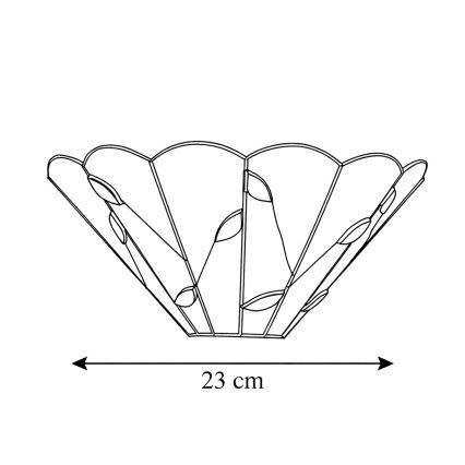 Brilagi - Tiffany vitražna zidna lampa FOLIA 1xE14/40W/230V