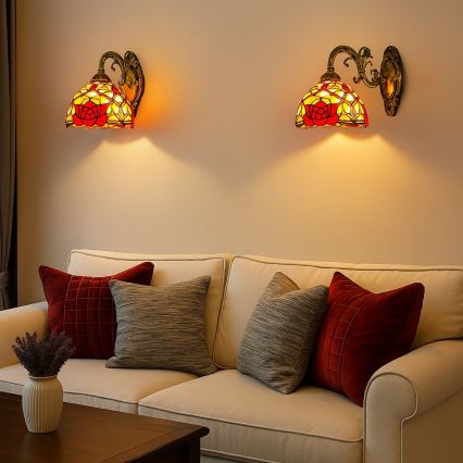 BRILAGI - Tiffany vitražna zidna lampa GARLAN 1xE27/40W/230V