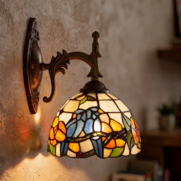 Brilagi - Tiffany vitražna zidna lampa JUNGLE 1xE14/40W/230V