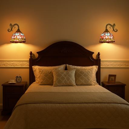 Brilagi - Tiffany vitražna zidna lampa LORAS 1xE27/40W/230V