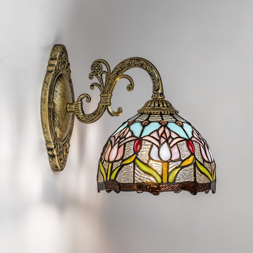 Brilagi - Tiffany vitražna zidna lampa LORAS 1xE27/40W/230V