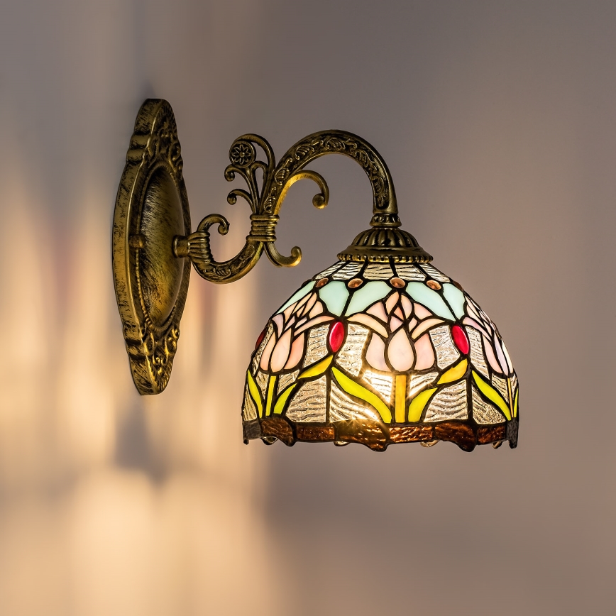 Brilagi - Tiffany vitražna zidna lampa LORAS 1xE27/40W/230V