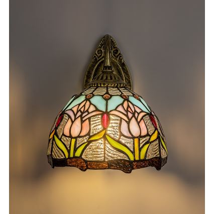 Brilagi - Tiffany vitražna zidna lampa LORAS 1xE27/40W/230V