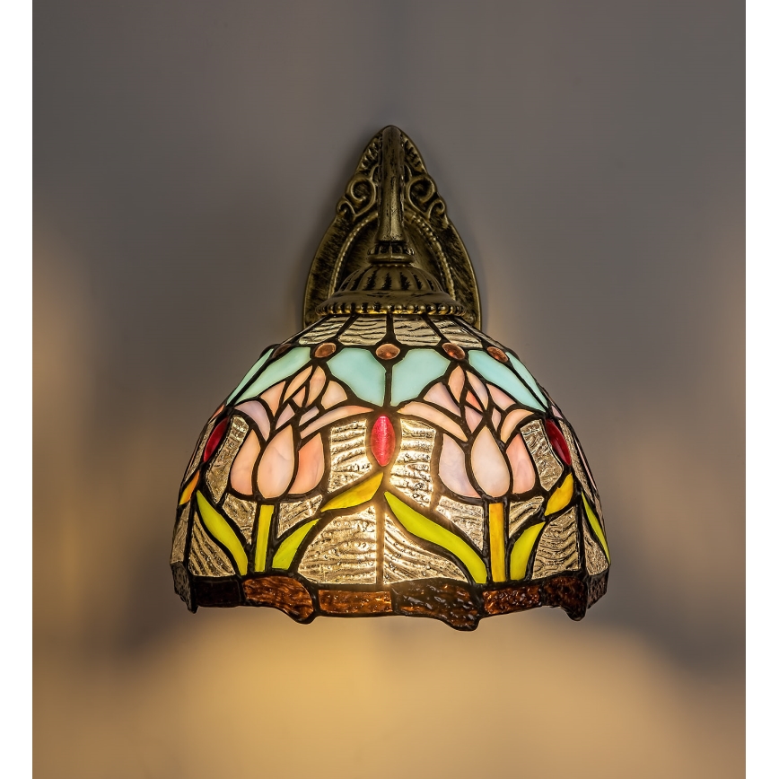 Brilagi - Tiffany vitražna zidna lampa LORAS 1xE27/40W/230V
