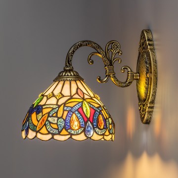 Brilagi - Tiffany vitražna zidna lampa LUISA 1xE27/40W/230V