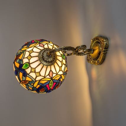Brilagi - Tiffany vitražna zidna lampa LUISA 1xE27/40W/230V
