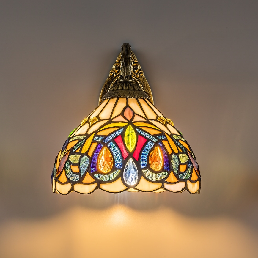 Brilagi - Tiffany vitražna zidna lampa LUISA 1xE27/40W/230V
