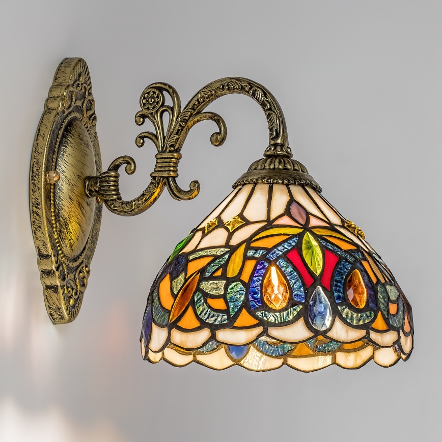 Brilagi - Tiffany vitražna zidna lampa LUISA 1xE27/40W/230V