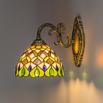 Brilagi - Tiffany vitražna zidna lampa MARGARET 1xE27/40W/230V