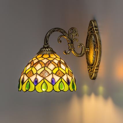 Brilagi - Tiffany vitražna zidna lampa MARGARET 1xE27/40W/230V