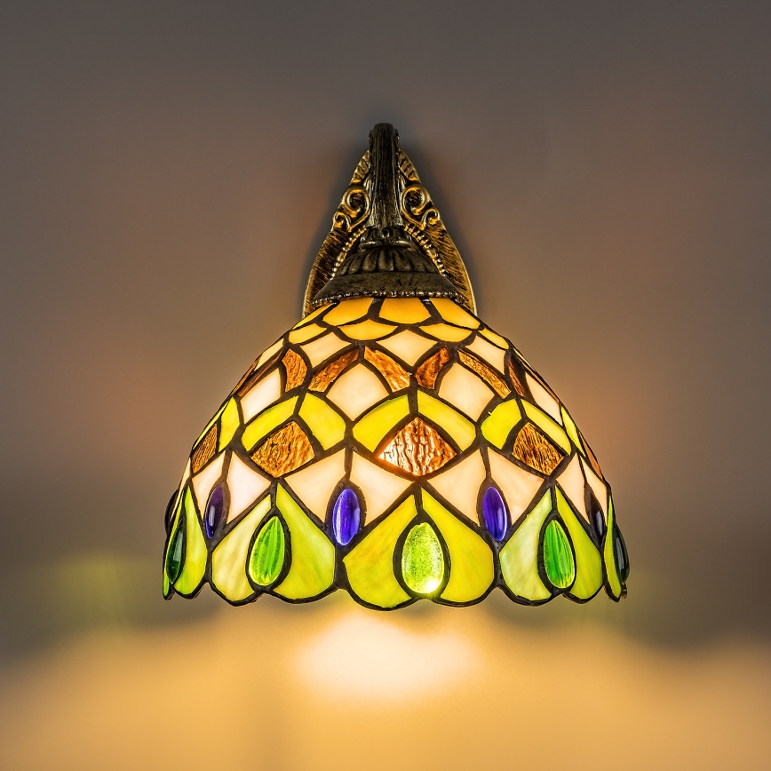 Brilagi - Tiffany vitražna zidna lampa MARGARET 1xE27/40W/230V