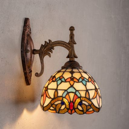 Brilagi - Tiffany vitražna zidna lampa MIRABELLA 1xE14/40W/230V