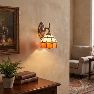 Brilagi - Tiffany vitražna zidna lampa SIENNA 1xE14/40W/230V