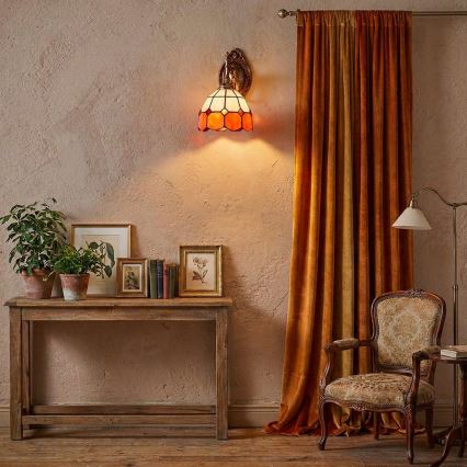 Brilagi - Tiffany vitražna zidna lampa SIENNA 1xE14/40W/230V