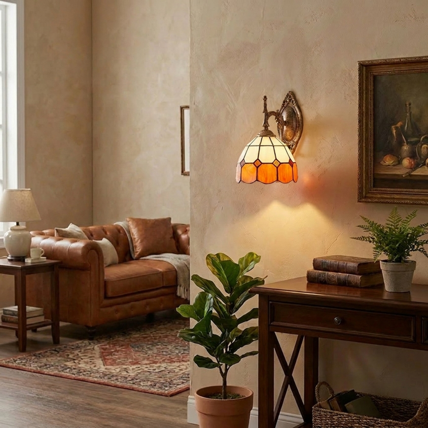 Brilagi - Tiffany vitražna zidna lampa SIENNA 1xE14/40W/230V