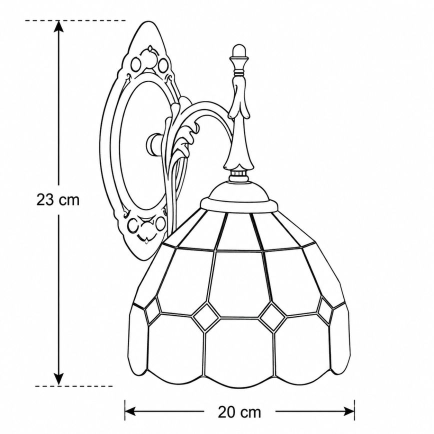 Brilagi - Tiffany vitražna zidna lampa SIENNA 1xE14/40W/230V