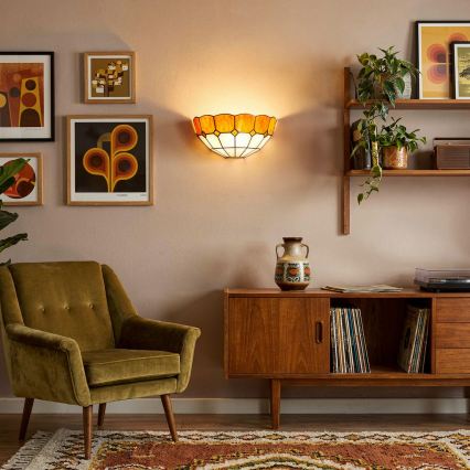 Brilagi - Tiffany vitražna zidna lampa SIENNA 1xE14/40W/230V