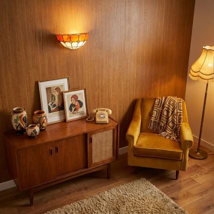 Brilagi - Tiffany vitražna zidna lampa SIENNA 1xE14/40W/230V