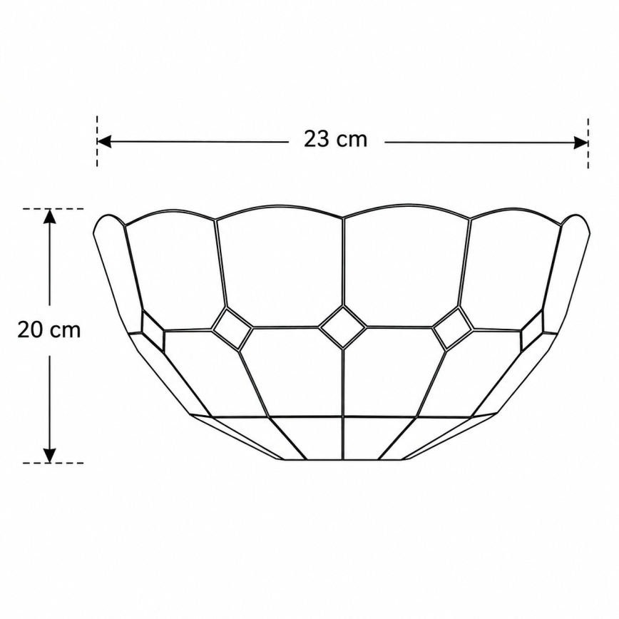 Brilagi - Tiffany vitražna zidna lampa SIENNA 1xE14/40W/230V