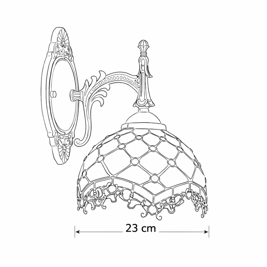 Brilagi - Tiffany vitražna zidna lampa slonovača 1xE14/40W/230V