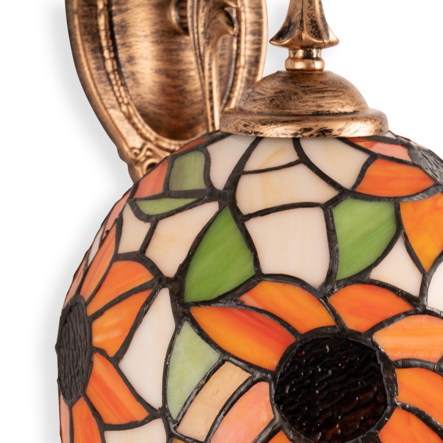 Brilagi - Tiffany vitražna zidna lampa SUNFLOWER 1xE14/40W/230V