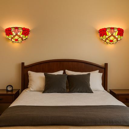 Brilagi - Tiffany vitražna zidna svetiljka GARLAN 1xE14/40W/230V
