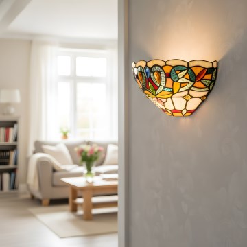 Brilagi - Tiffany vitražna zidna svetiljka LUISA 1xE27/40W/230V