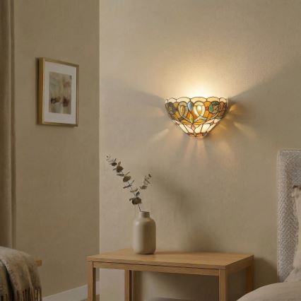 Brilagi - Tiffany vitražna zidna svetiljka LUISA 1xE27/40W/230V