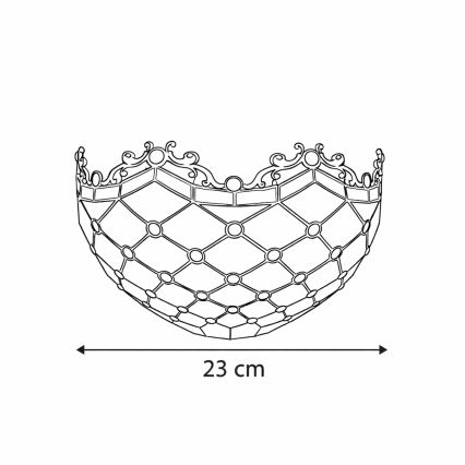 Brilagi - Tiffany vitražna zidna svetiljka Slonovača 1xE14/40W/230V