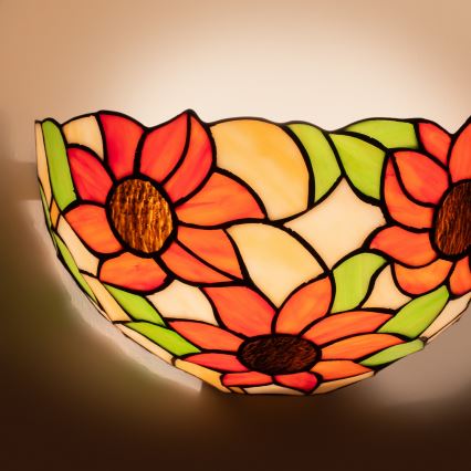 Brilagi - Tiffany vitražna zidna svetiljka SUNFLOWER 1xE14/40W/230V