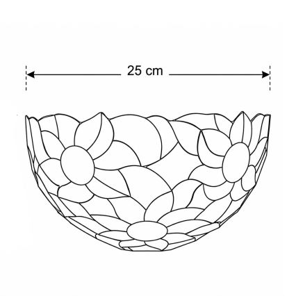 Brilagi - Tiffany vitražna zidna svetiljka SUNFLOWER 1xE14/40W/230V
