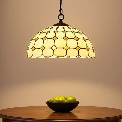 Brilagi - Tiffany vitražni luster na lancu DORAN 2xE27/60W/230V